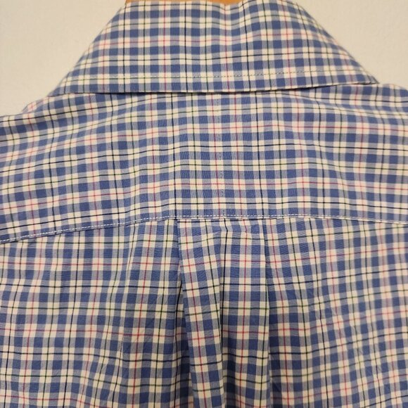 Ralph Lauren Button Up Shirt White Blue Black Red Green Check Mens Small EUC - Picture 7 of 13
